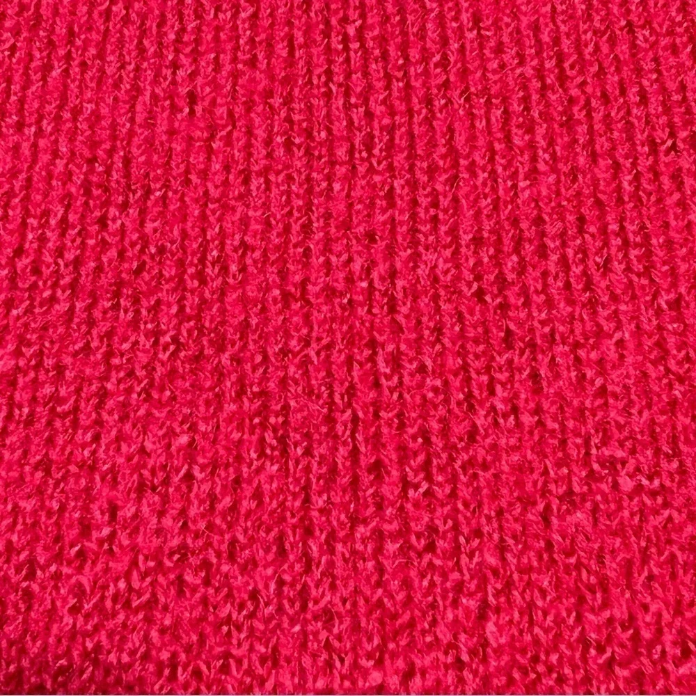 ADRIENNE VITTANINI Red Open Front Shawl Neckline Cardigan Sweater Jacket Size XL